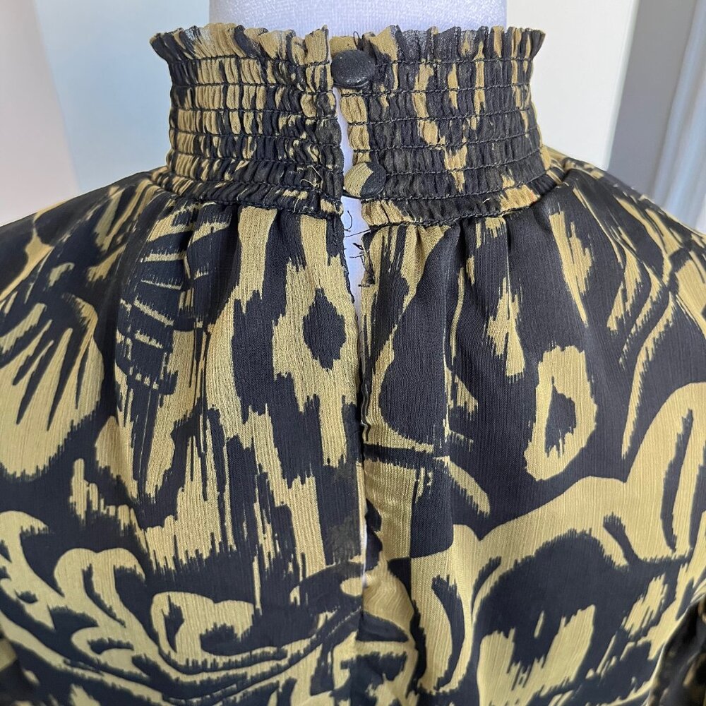 NWT 1.State Long Sleeve Smock-Neck Ruffle-Skirt Dress Size Small - Picture 9 of 15
